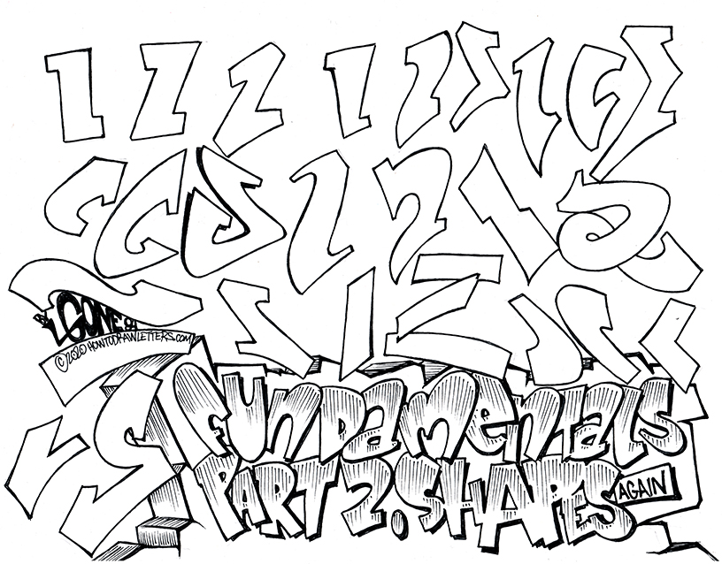 how to draw graffiti letters step by step for beginners